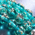 Sarcelle | Argent | Bracelet macramé verre luciole